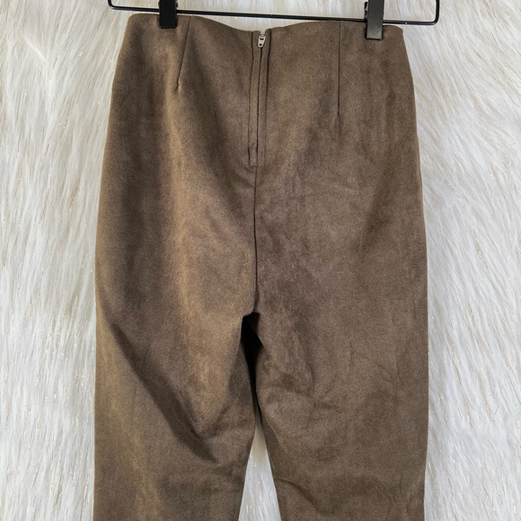 BlankNYC Womens Pants Brown Mid Rise Back Zipper Stretch Faux Suede 25 - Picture 10 of 12